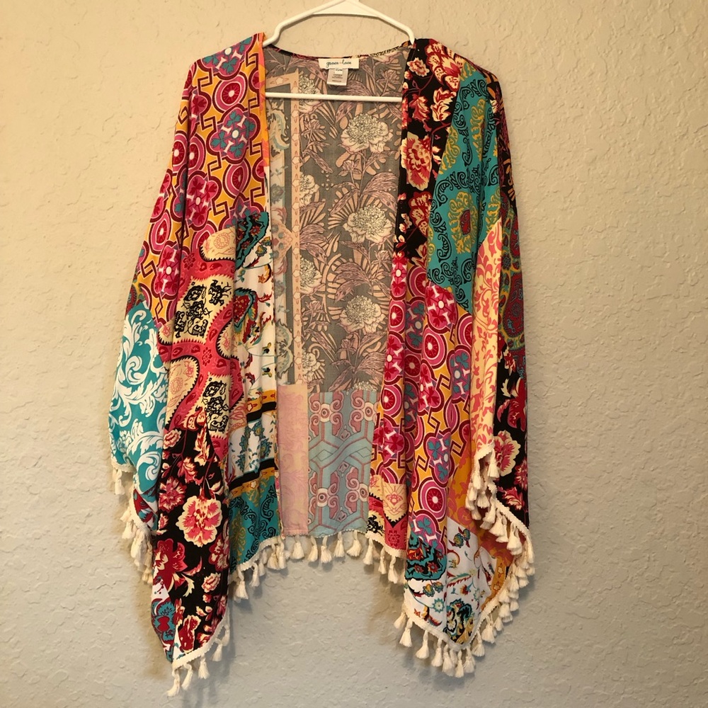 Grace and Lace Patched Kimono